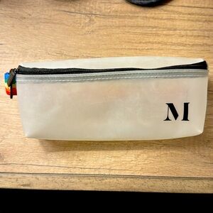 Morphe clear and rainbow makeup brush bag